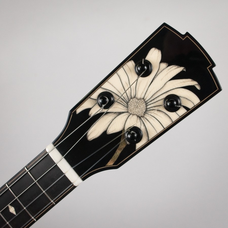 Orchid Inlay to Concert Ukulele Peg Head